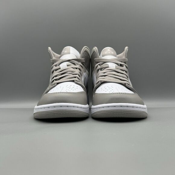 Nike Air Jordan 1 Mid Men's Size 8 College Grey Light Bone-White 554724-082 - Picture 2 of 12